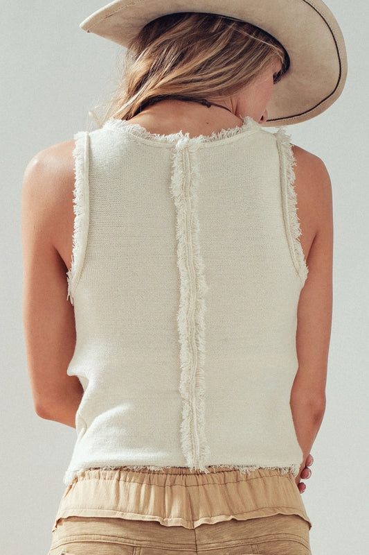 Fringe Knit Tank Top