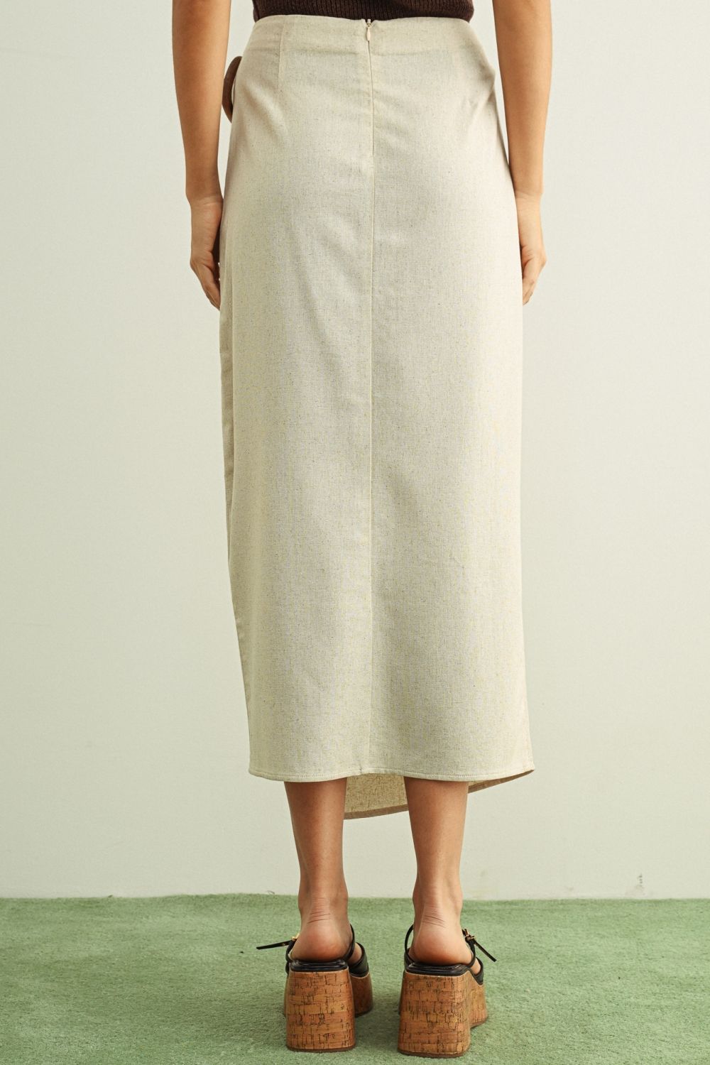 Linen Wrap Skirt