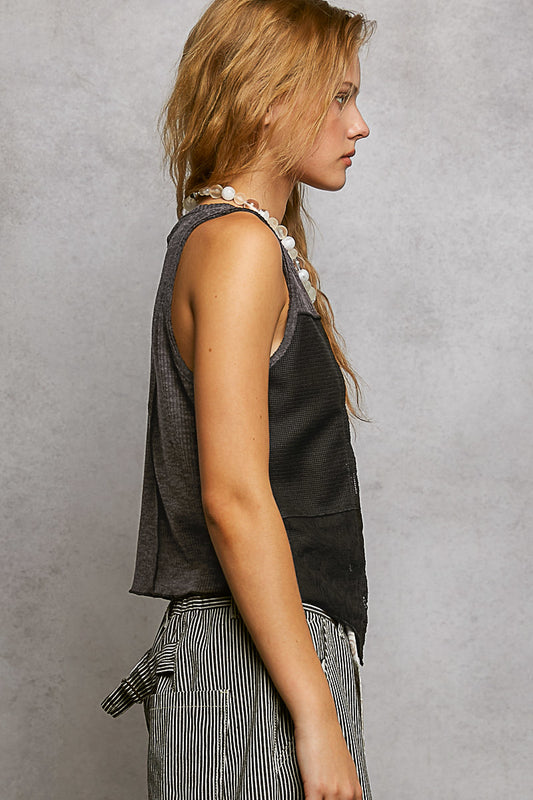 POL Lace Panel Tank