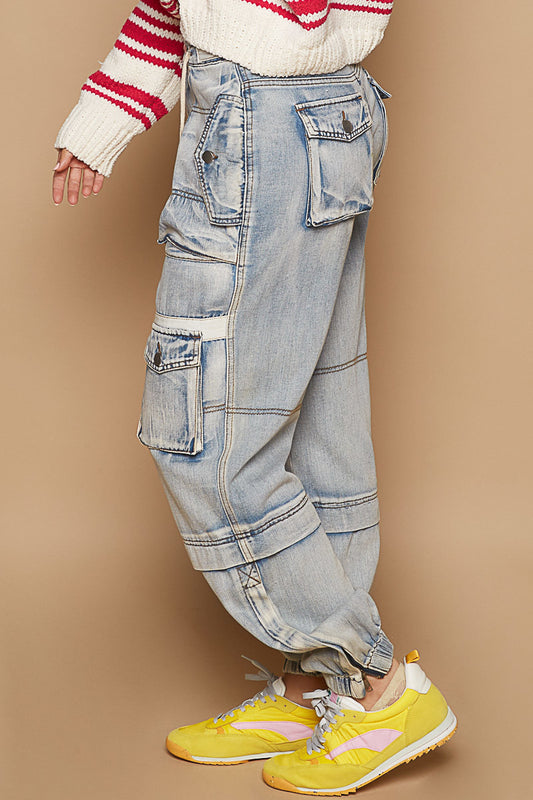 POL Denim Cargo Pants