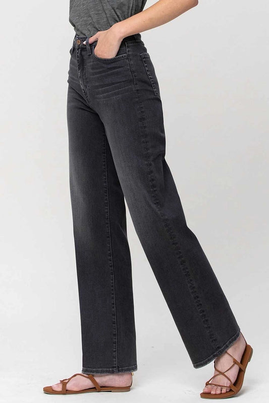 Flying Monkey Super High Rise Slim Wide Jeans