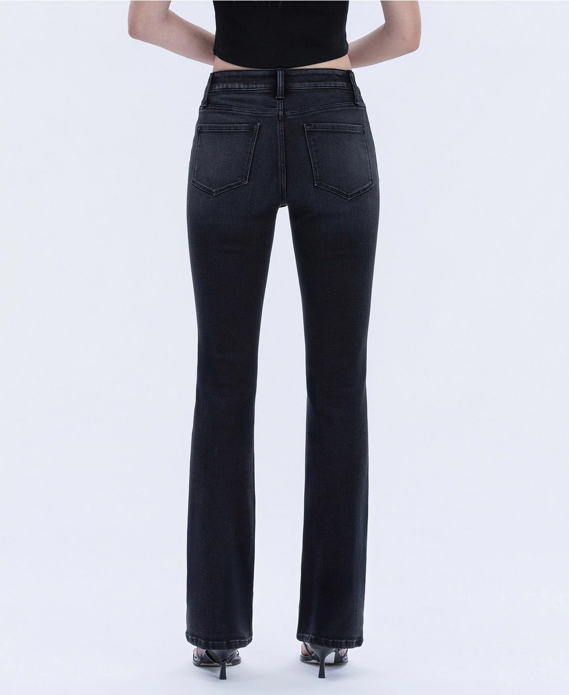 Flying Monkey Black High Rise Full Length Slim Bootcut Jeans