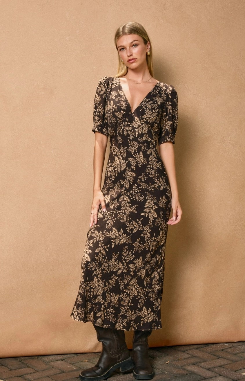 Paisley Floral Midi Dress