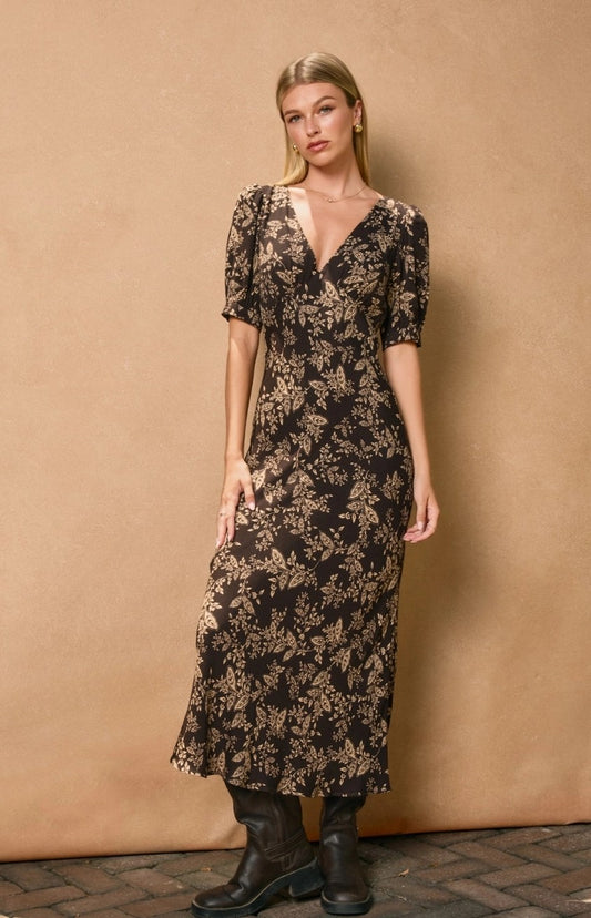 Paisley Floral Midi Dress