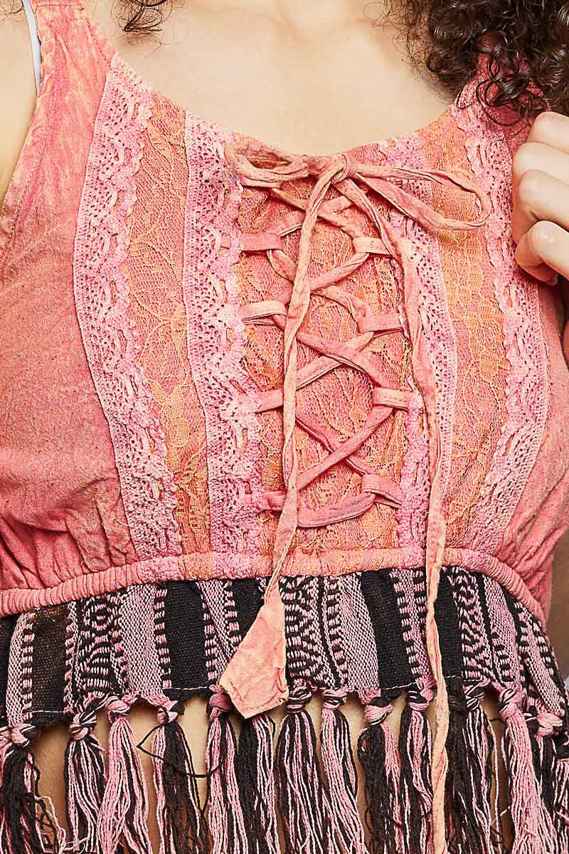 POL Playful Fringe Tank