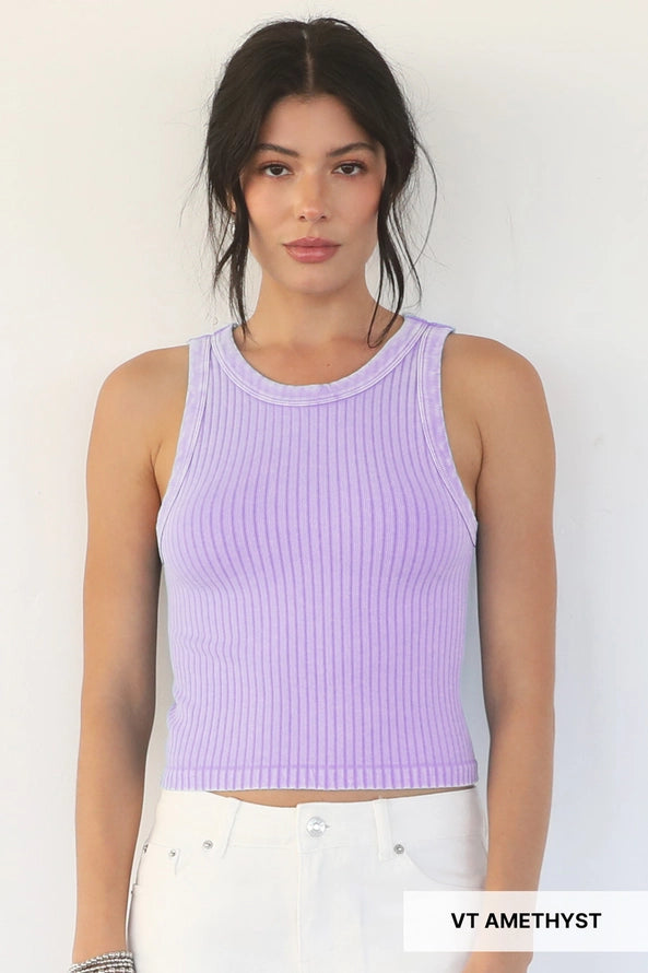 Vintage Wide Ribbed Tank Top