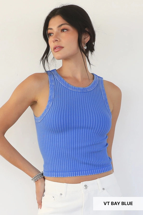 Vintage Wide Ribbed Tank Top
