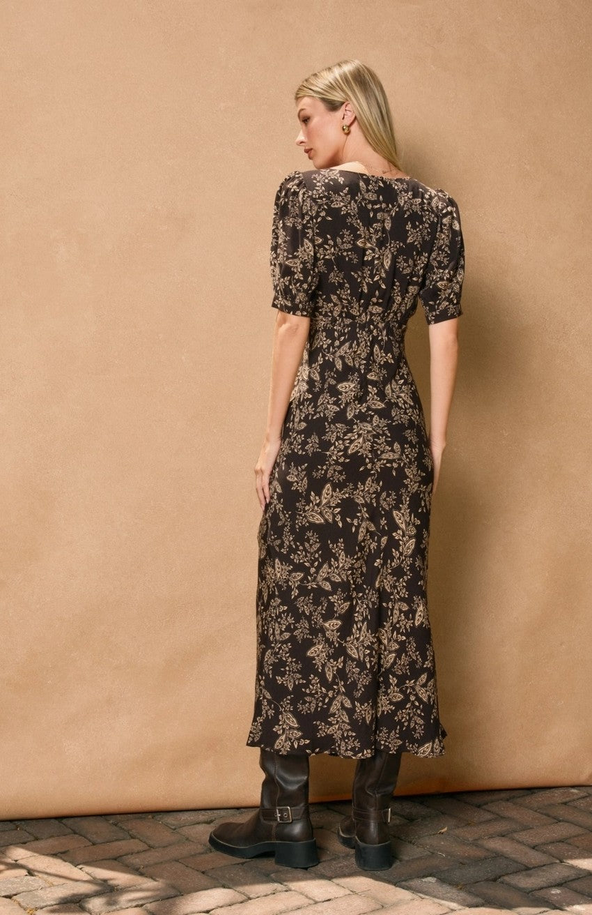 Paisley Floral Midi Dress