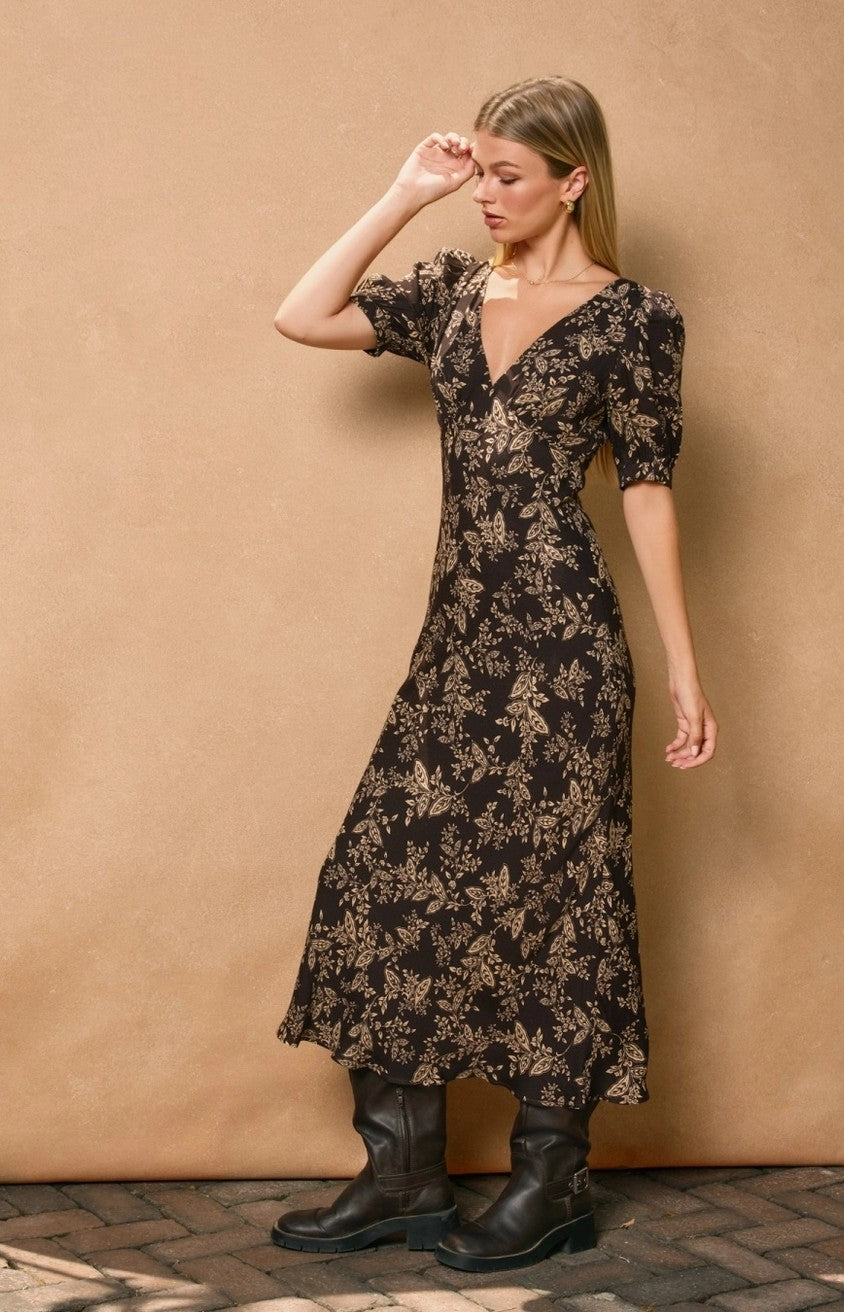 Paisley Floral Midi Dress