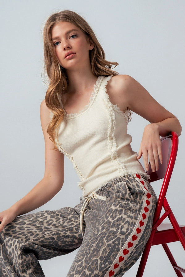 Fringe Knit Tank Top