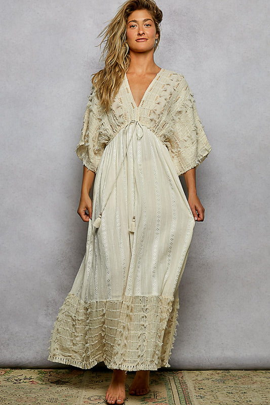 Textured Linen Maxi Dress