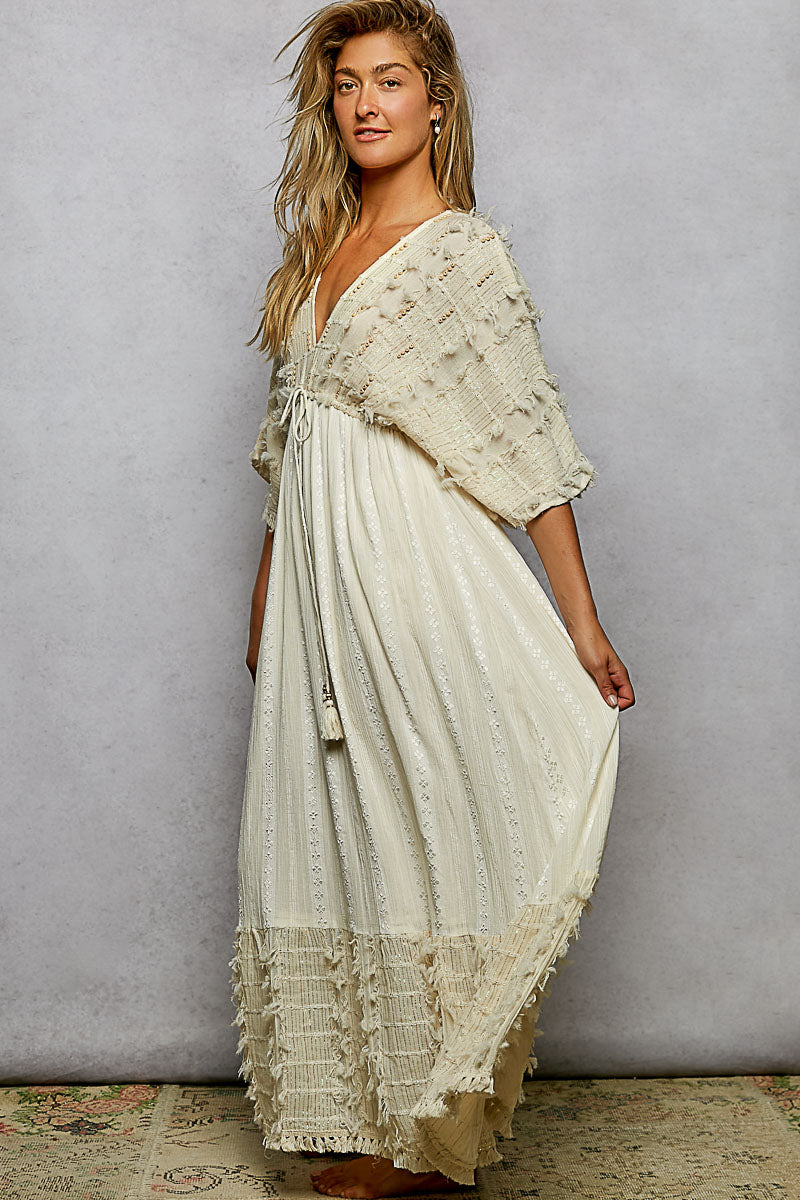 Textured Linen Maxi Dress