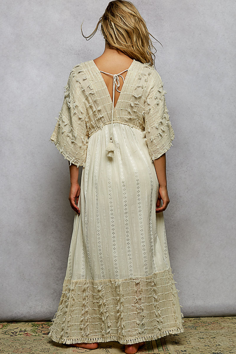 Textured Linen Maxi Dress