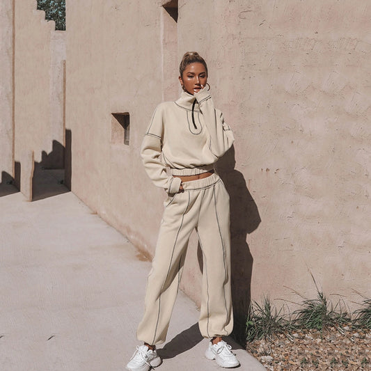 Contrast Stitch Athleisure Set