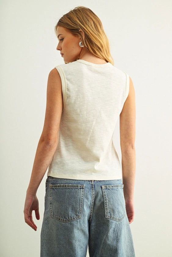 Sleeveless Cotton Top