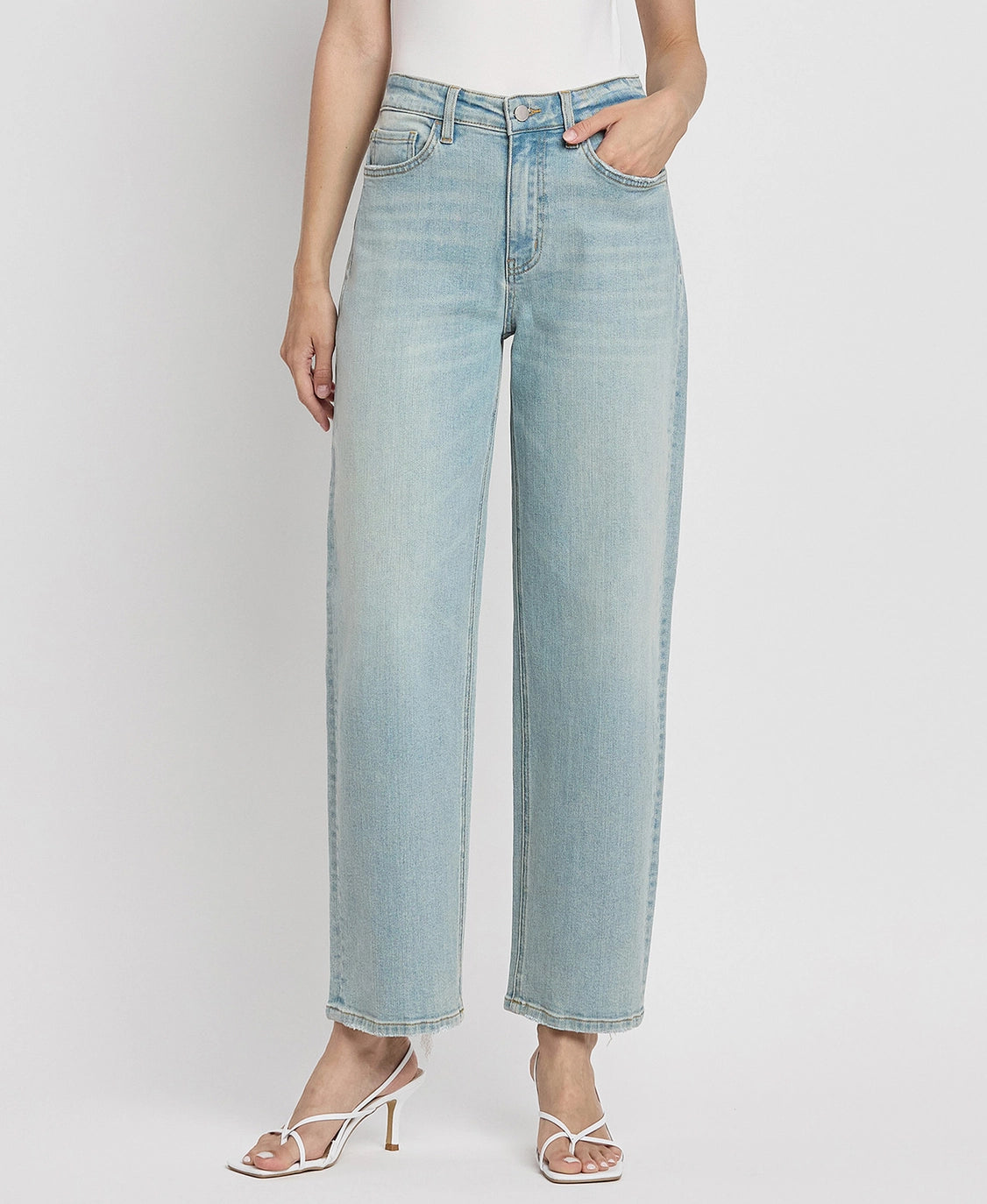 Flying Monkey High Rise Ankle Barrel Blockbuster Jeans