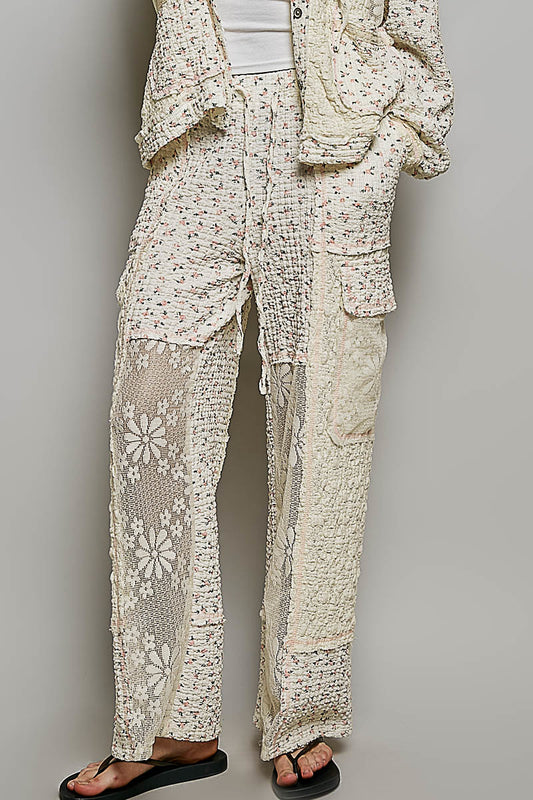 POL Ditsy Floral Lace Pant