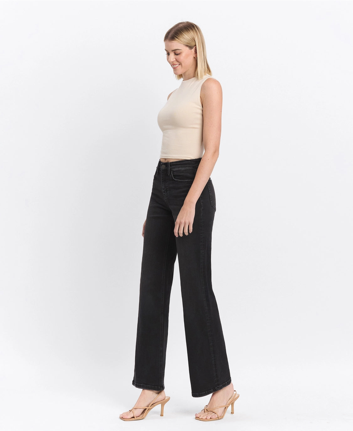 Flying Monkey Black High Rise Loose Fit Jeans