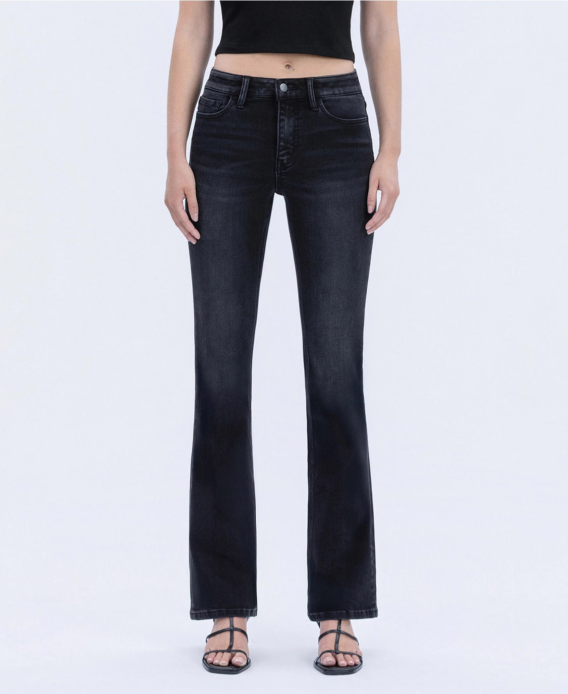 Flying Monkey Black High Rise Full Length Slim Bootcut Jeans