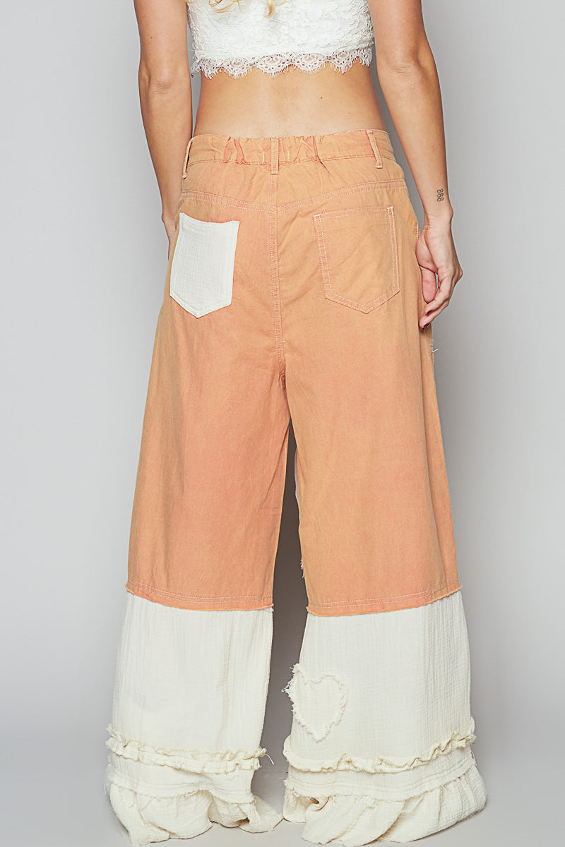 POL Wide Leg Ruffle Pants