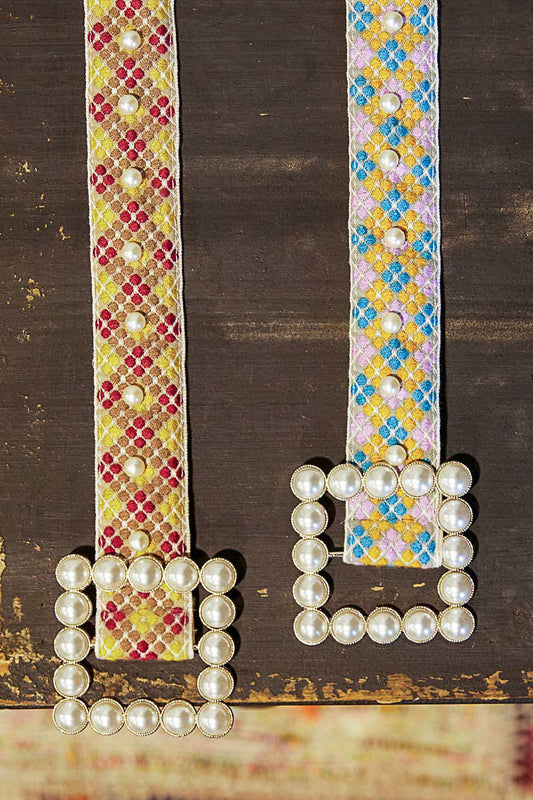 POL Multi Color Pearl Belt