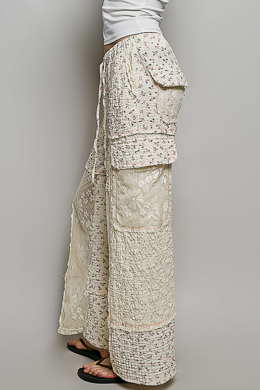 POL Ditsy Floral Lace Pant