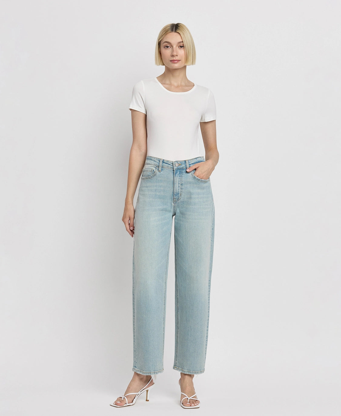 Flying Monkey High Rise Ankle Barrel Blockbuster Jeans