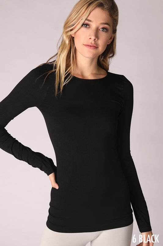 Seamless Long Sleeve Crewneck Top