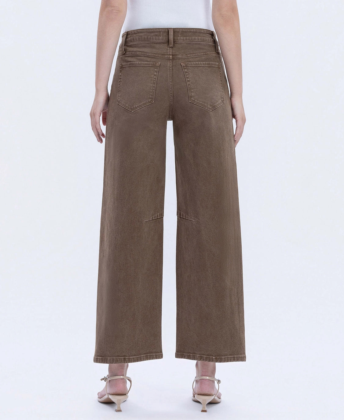 Flying Monkey Coffee High Rise Front Welt Pocket Detail Barrel Jeans