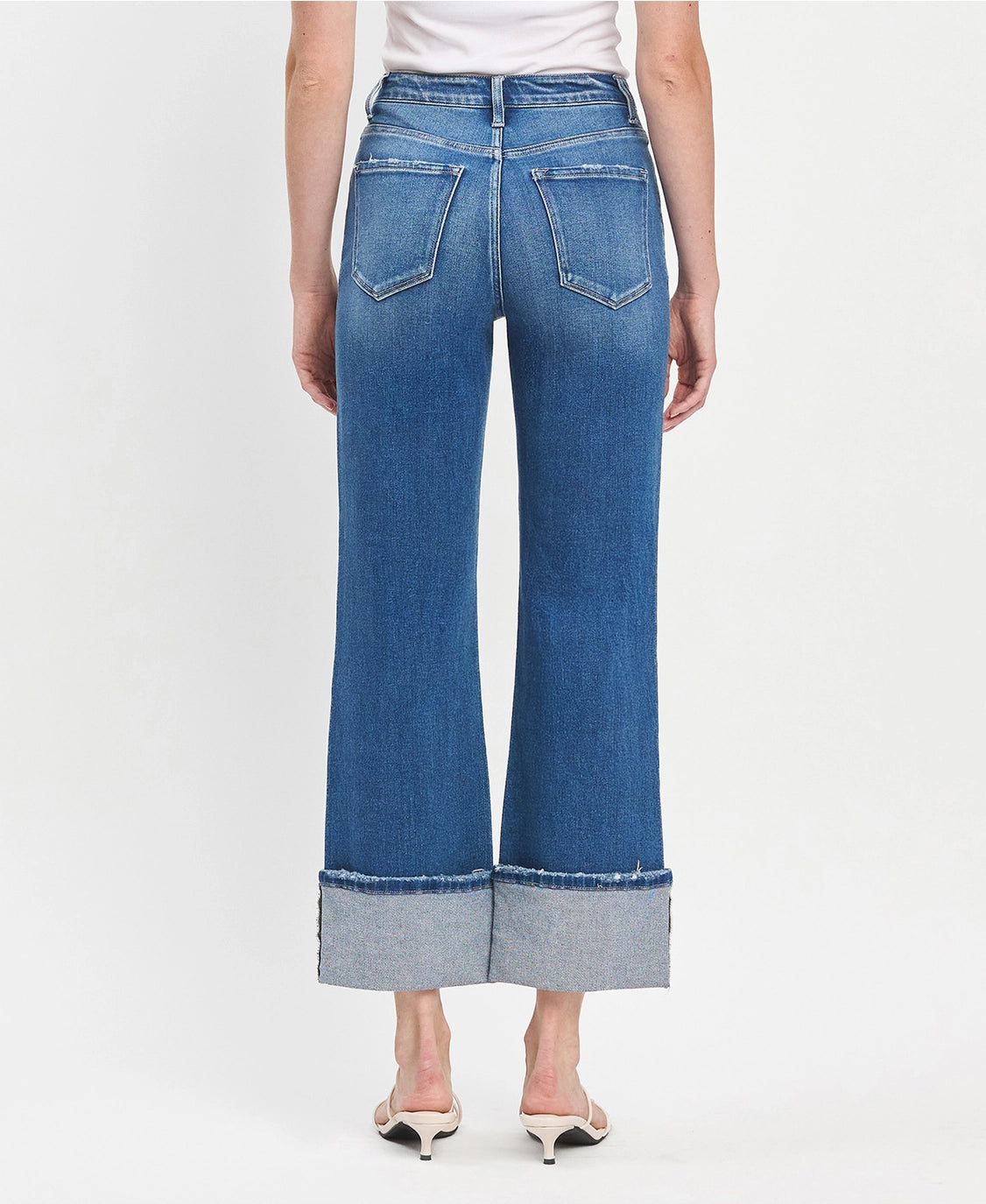 Flying Monkey 90's Vintage Super High Rise Cuffed Flare Jeans