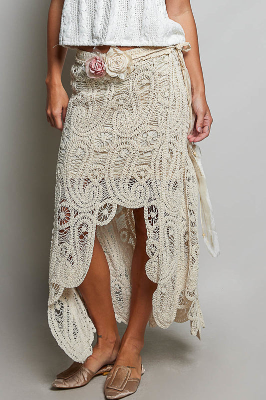 POL Crochet Asymmetrical Skirt